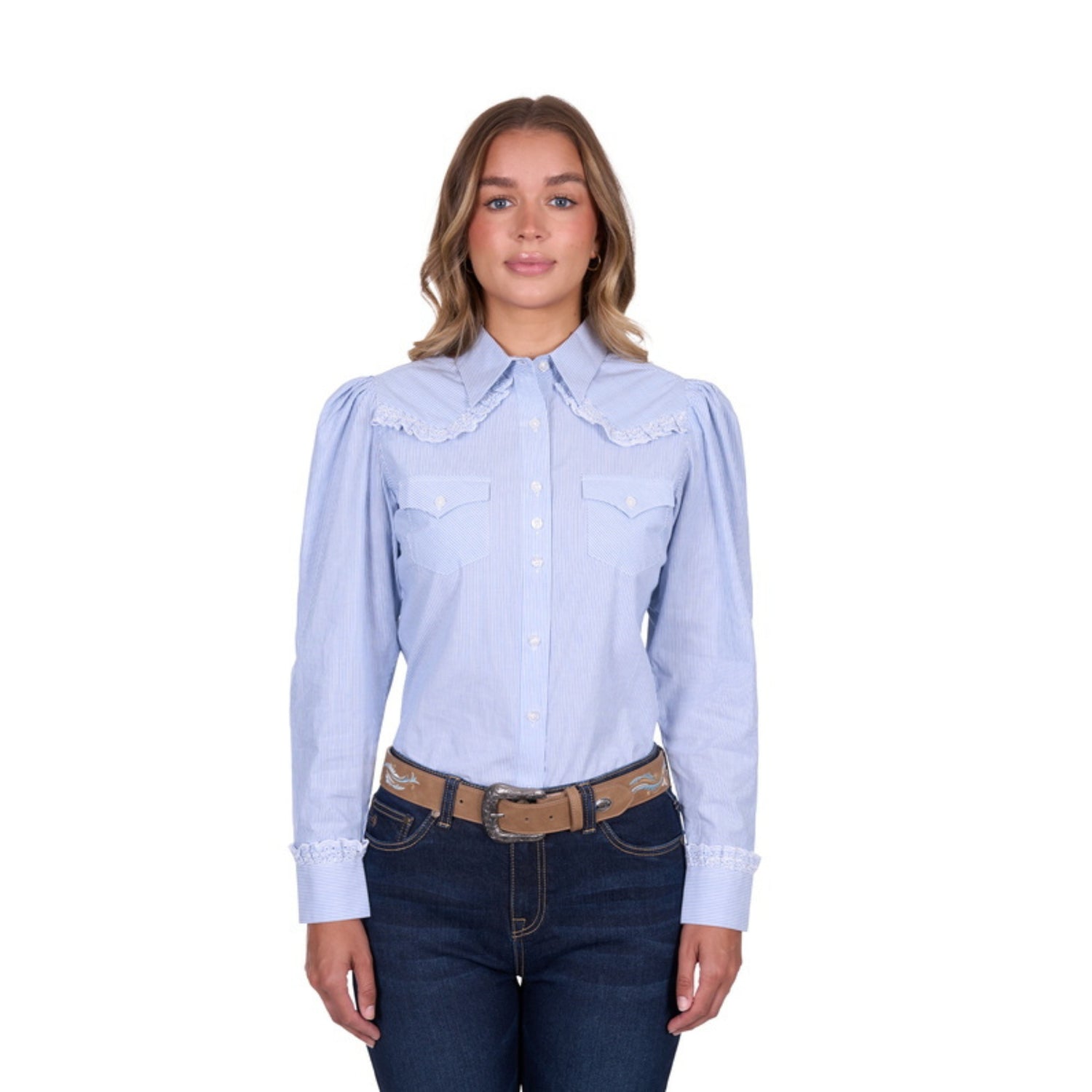Pure Western Lexi Stripe Western Long Sleeve Shirt - EQ Saddlery