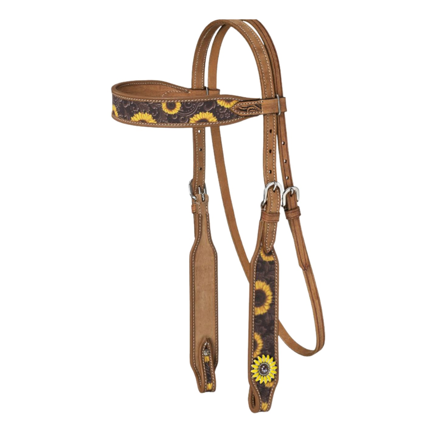 Silver Royal Sunflower Browband Headstall - EQ Saddlery