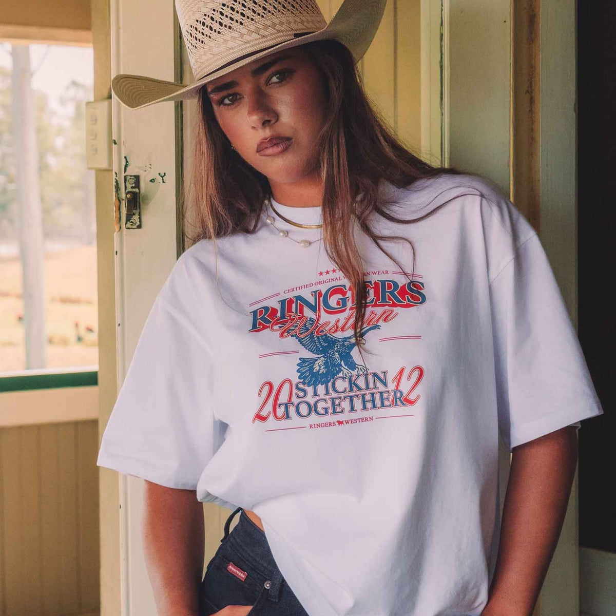 Ringers Western Womens Eagle Eye Oversized T-Shirt