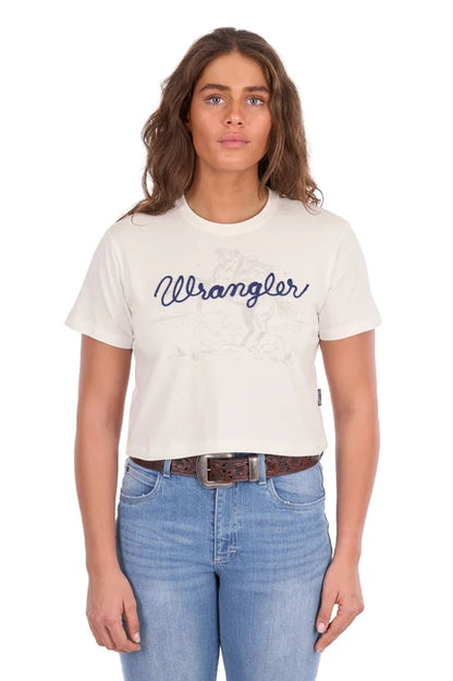 Wrangler Womens Cindy Crop Short Sleeve Tee