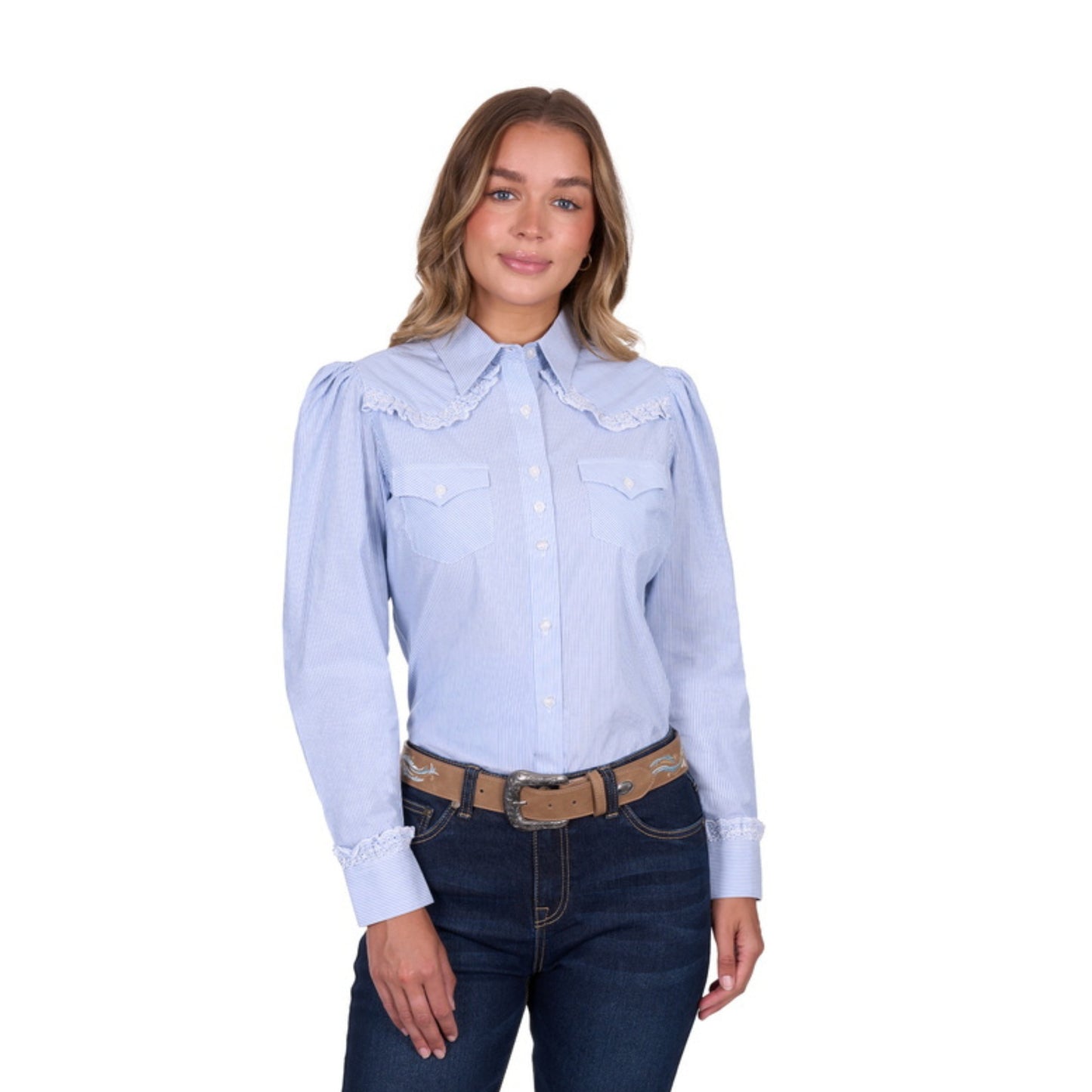 Pure Western Lexi Stripe Western Long Sleeve Shirt - EQ Saddlery