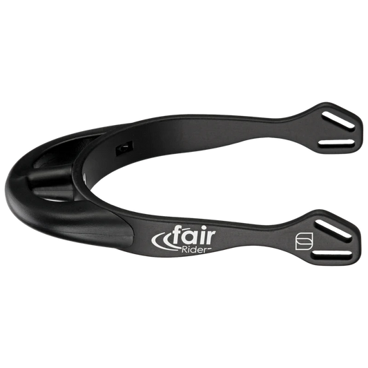 Sprenger FairRider Aluminium 25mm Neck Black Thin Rounded Spurs