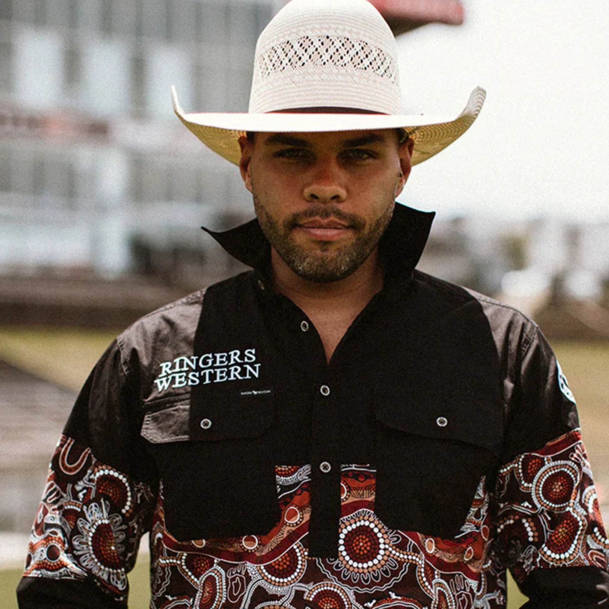 Ringers Western Mens Walkabout Warrior Half Button Work Shirt - EQ Saddlery