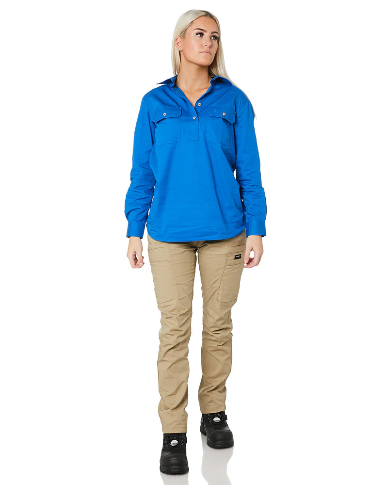 Pilbara Womens Closed Front Long Sleeve Shirt