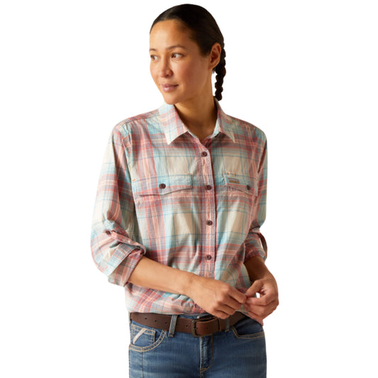 Ariat Womens Rebar Made Tough Durastretch Long Sleeve Work Shirt - EQ Saddlery