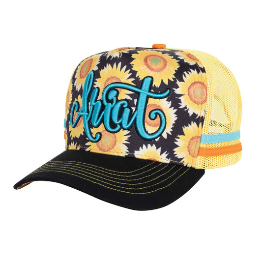Ariat Sunflower Script Trucker Cap - EQ Saddlery