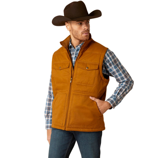 Ariat Mens Grizzly Canvas Vest - EQ Saddlery