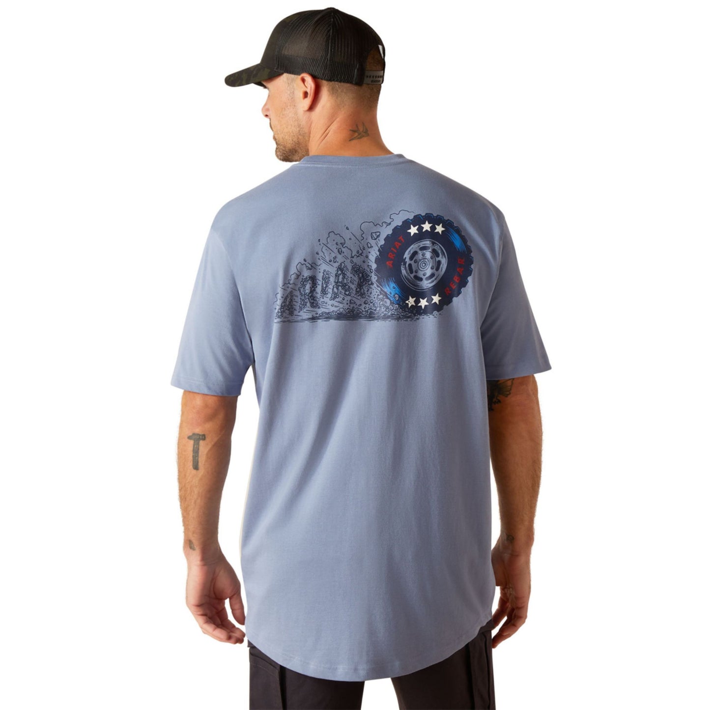 Ariat Mens Rebar Cotton Strong Burning Rubber Short Sleeve T-Shirt - EQ Saddlery