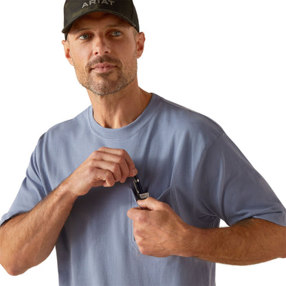 Ariat Mens Rebar Cotton Strong Burning Rubber Short Sleeve T-Shirt - EQ Saddlery