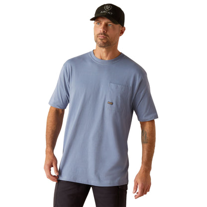 Ariat Mens Rebar Cotton Strong Burning Rubber Short Sleeve T-Shirt - EQ Saddlery
