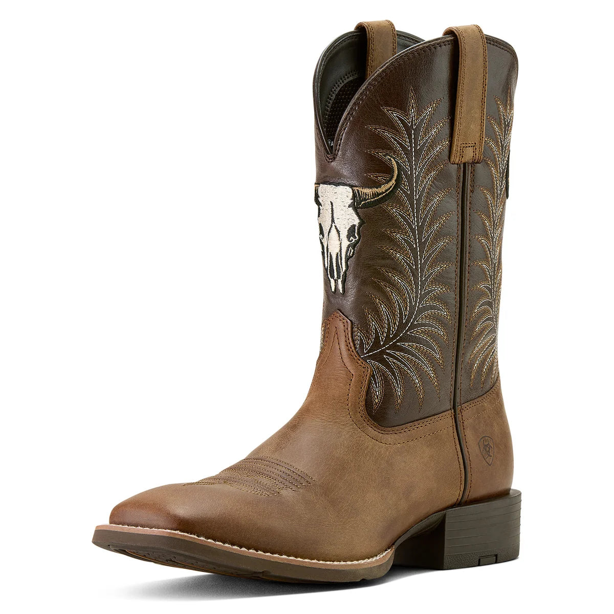 Ariat Mens Sport Steer Skull Cowboy Boots