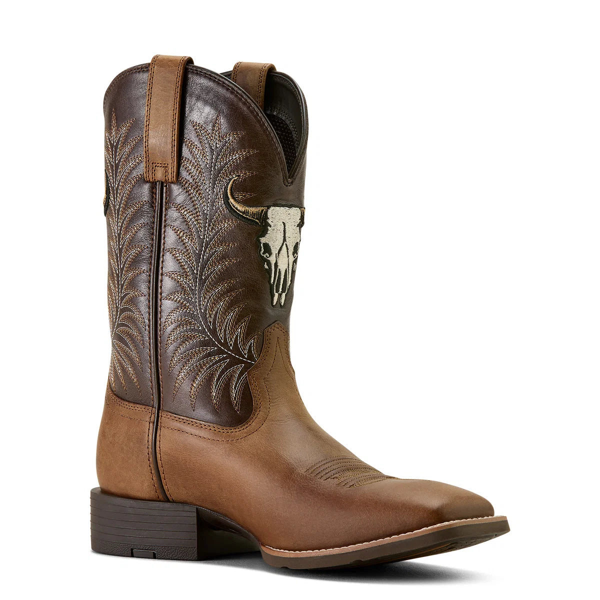 Ariat Mens Sport Steer Skull Cowboy Boots