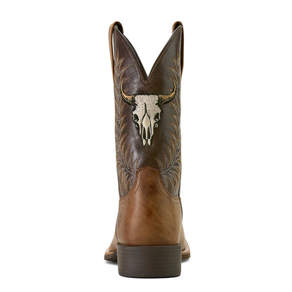 Ariat Mens Sport Steer Skull Cowboy Boots