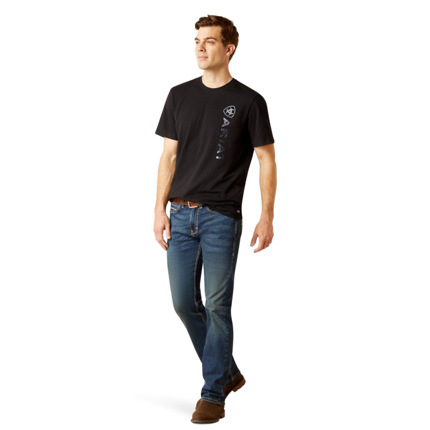 Ariat Mens Vertical Logo T-Shirt - EQ Saddlery