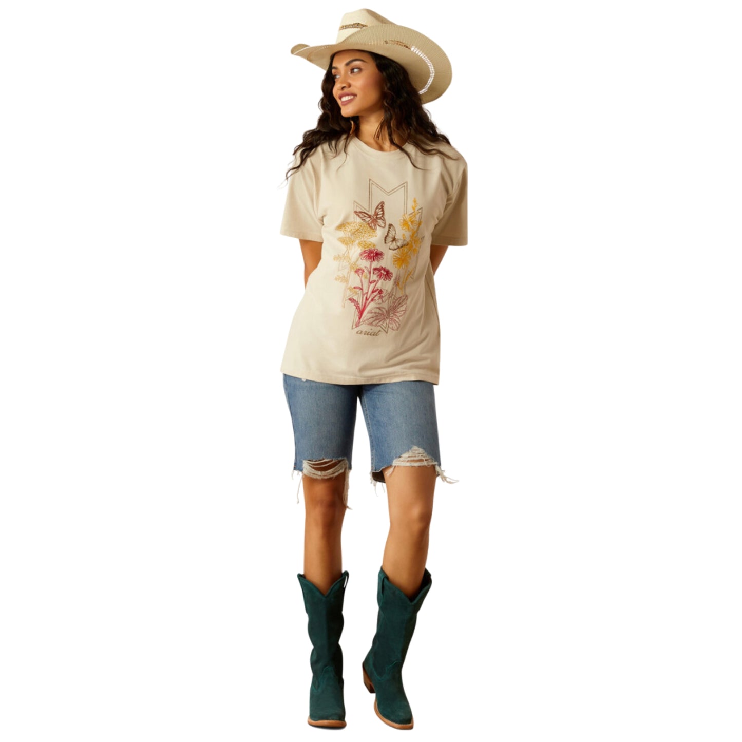 Ariat Wms Wild Botanical SS Tee - EQ Saddlery
