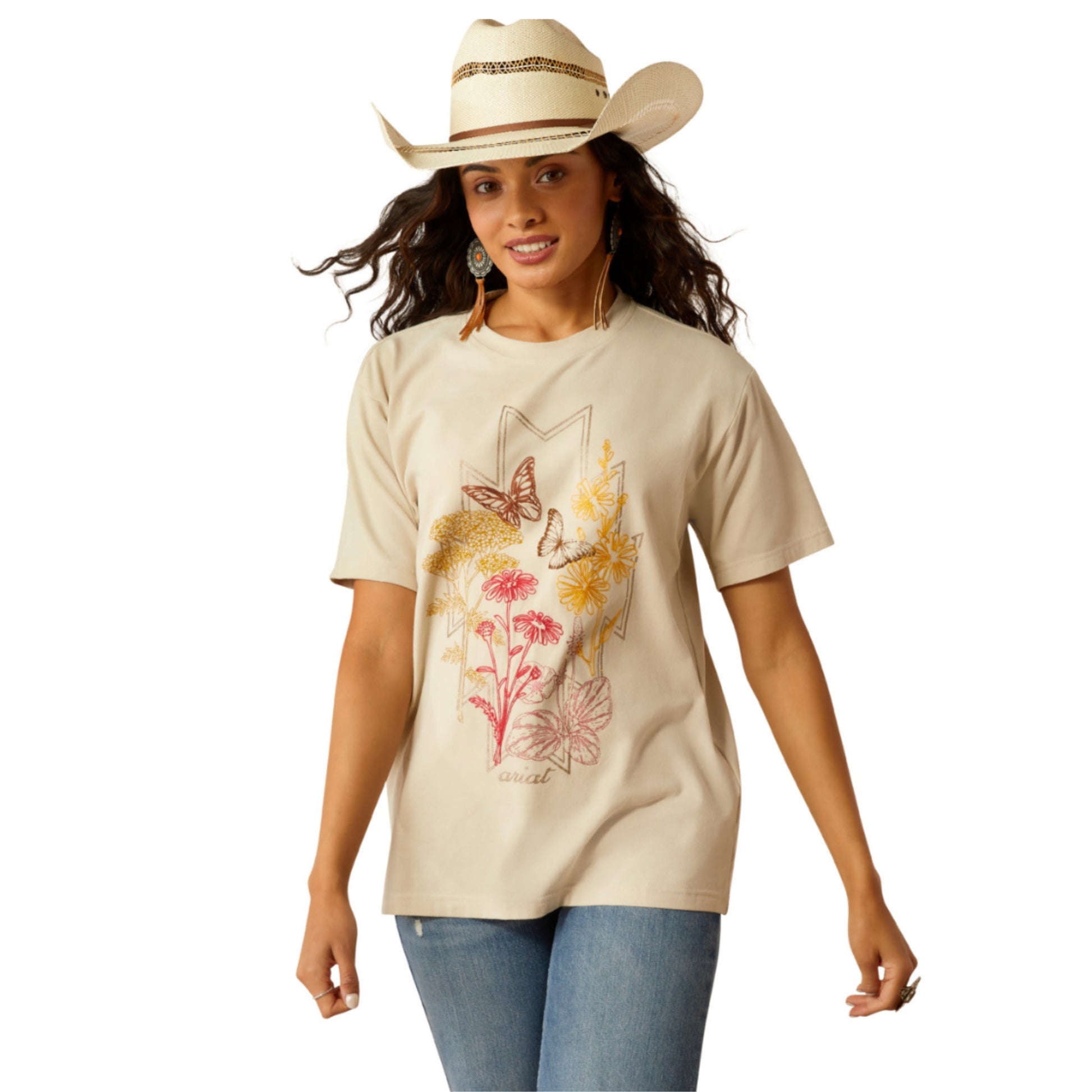Ariat Wms Wild Botanical SS Tee - EQ Saddlery