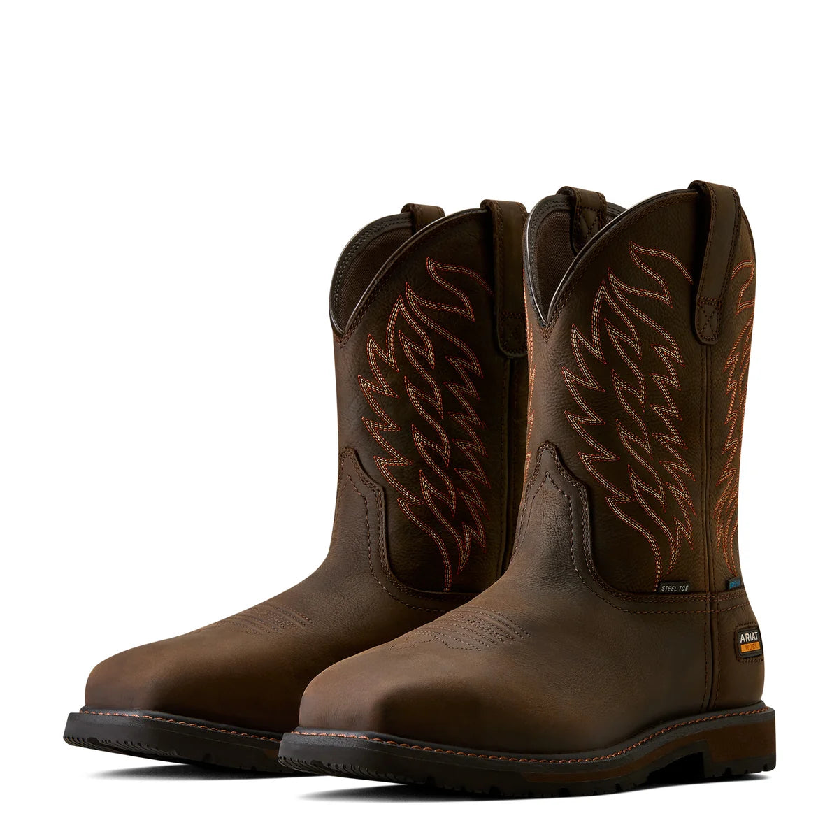 Ariat mens Groundbreaker Waterproof Wide Sqaure Toe Steel Toe Work Boot