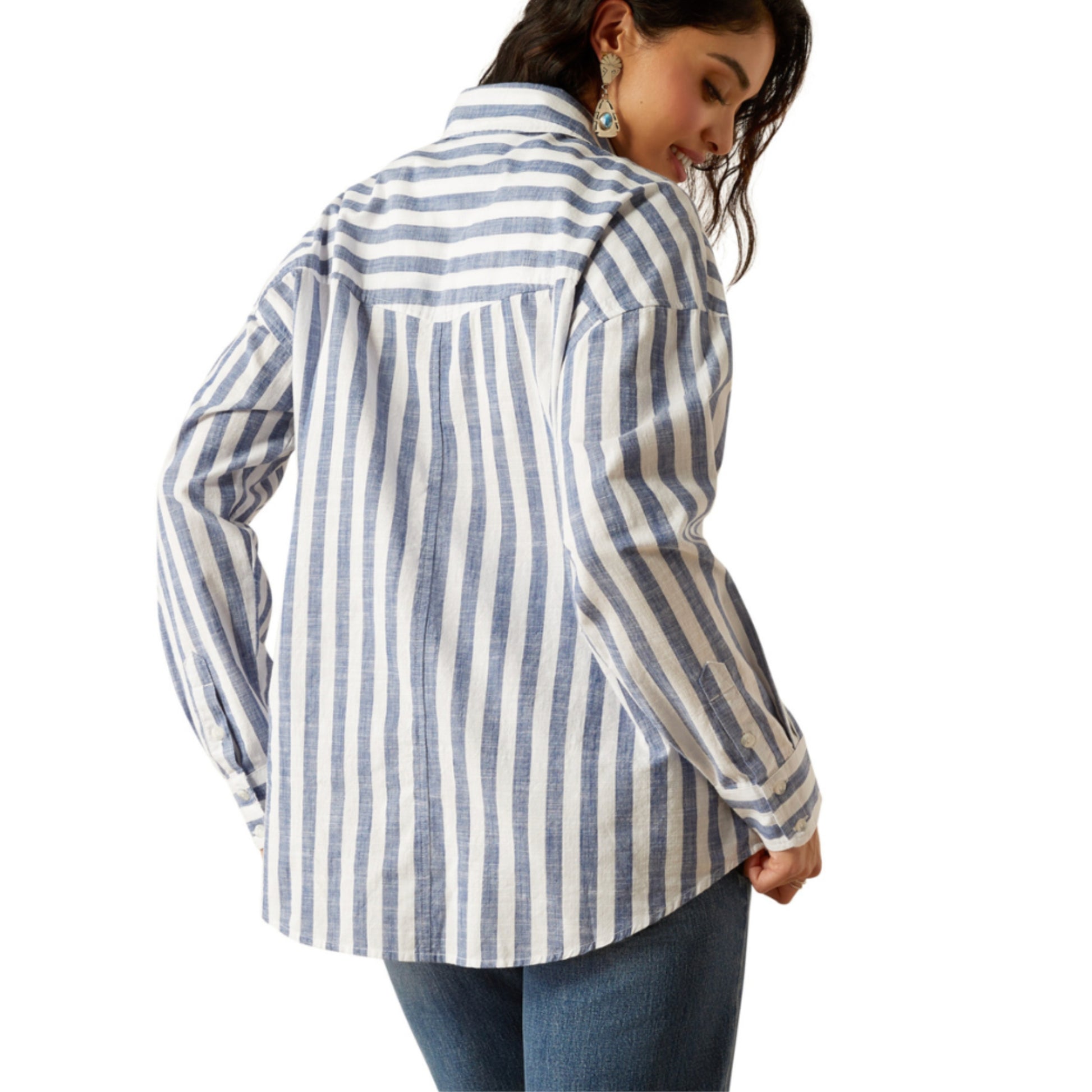 Ariat Wms Baggy Button Up LS Shirt - EQ Saddlery