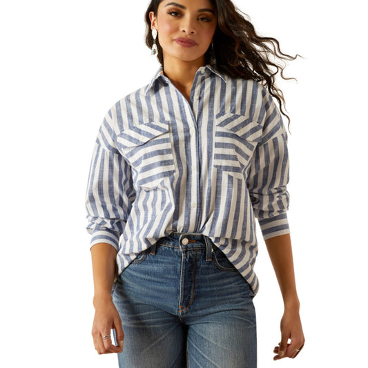 Ariat Wms Baggy Button Up LS Shirt - EQ Saddlery