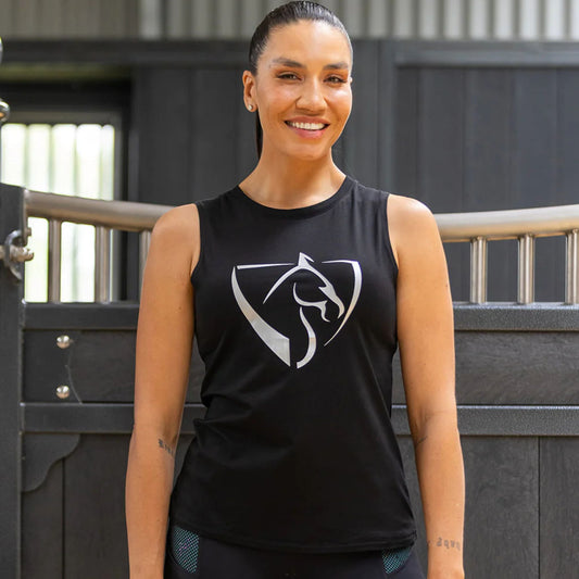 BARE Silver Logo Tank Top - EQ Saddlery
