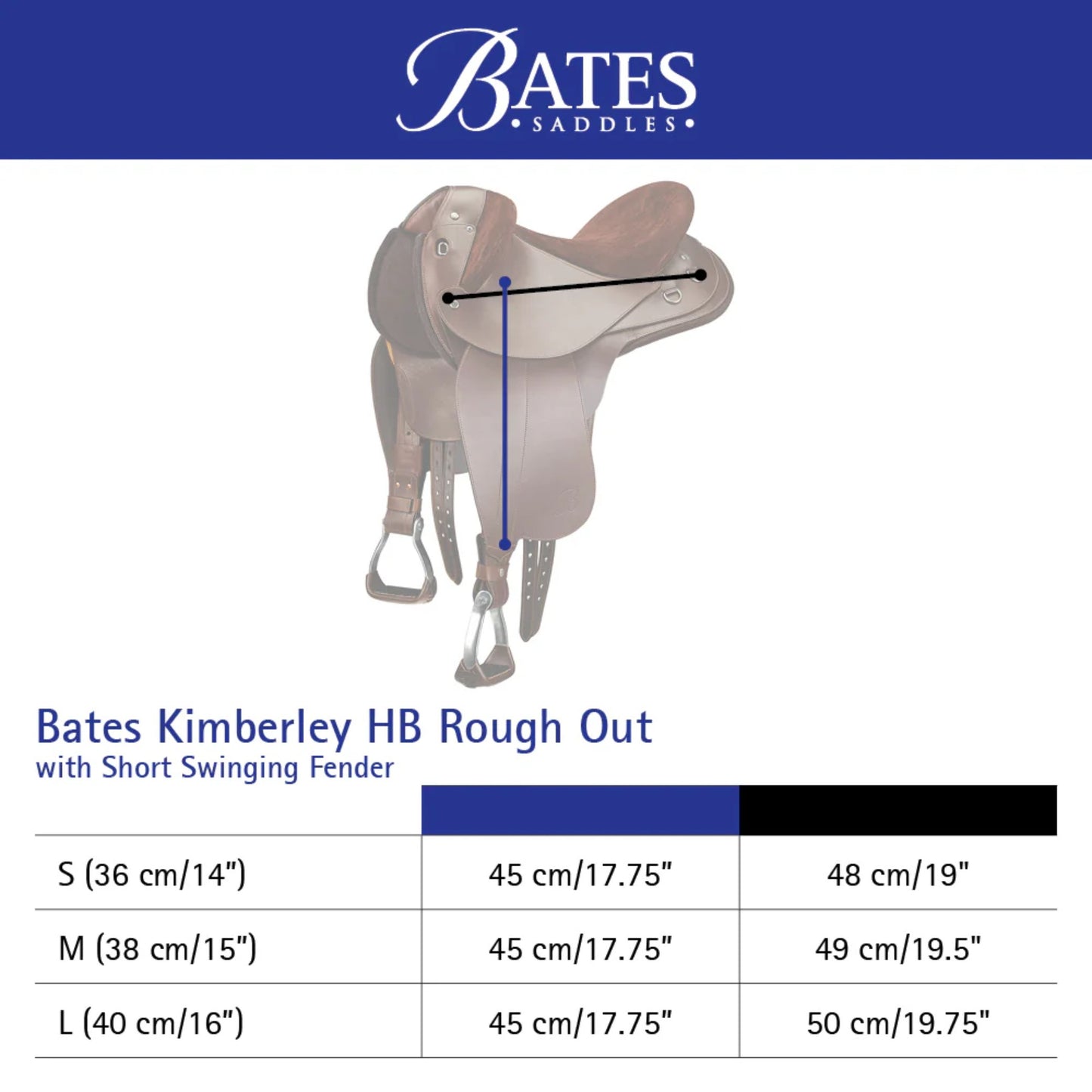 Bates Kimberley Half Breed Rough Out Saddle