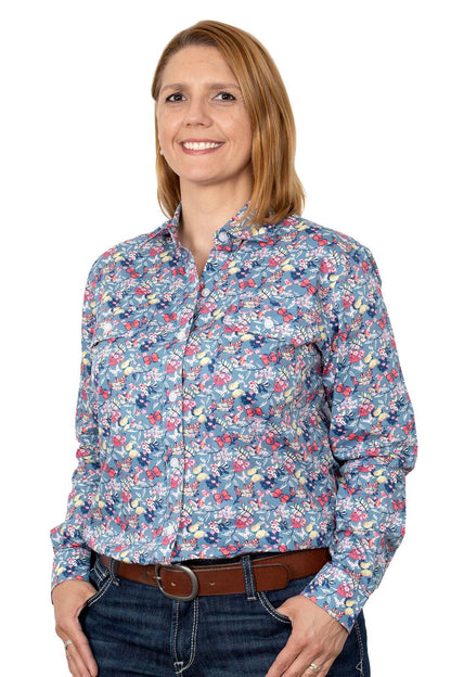 Just Country Womens Abbey Full Button Work Shirt - EQ Saddlery