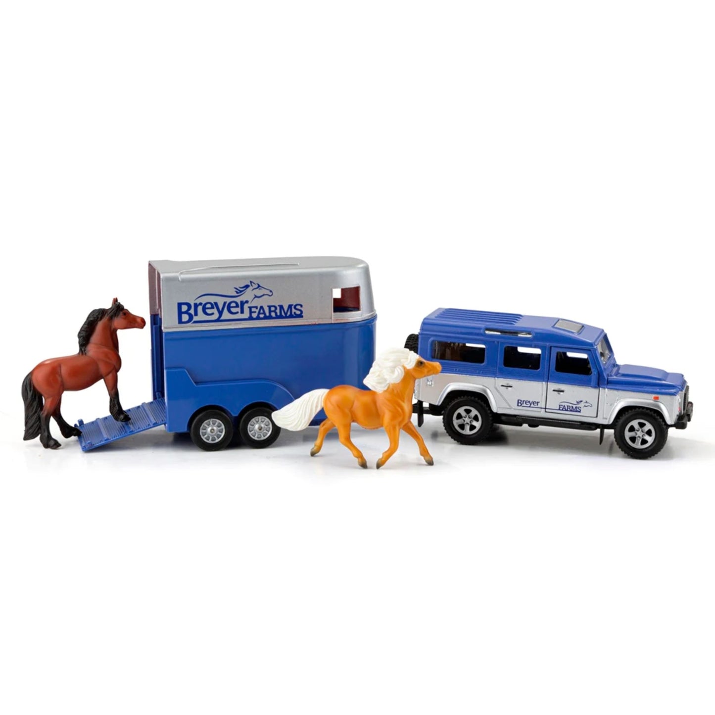 Breyer Stablemates Farms Land Rover n Tag-A-Long Trailer - EQ Saddlery