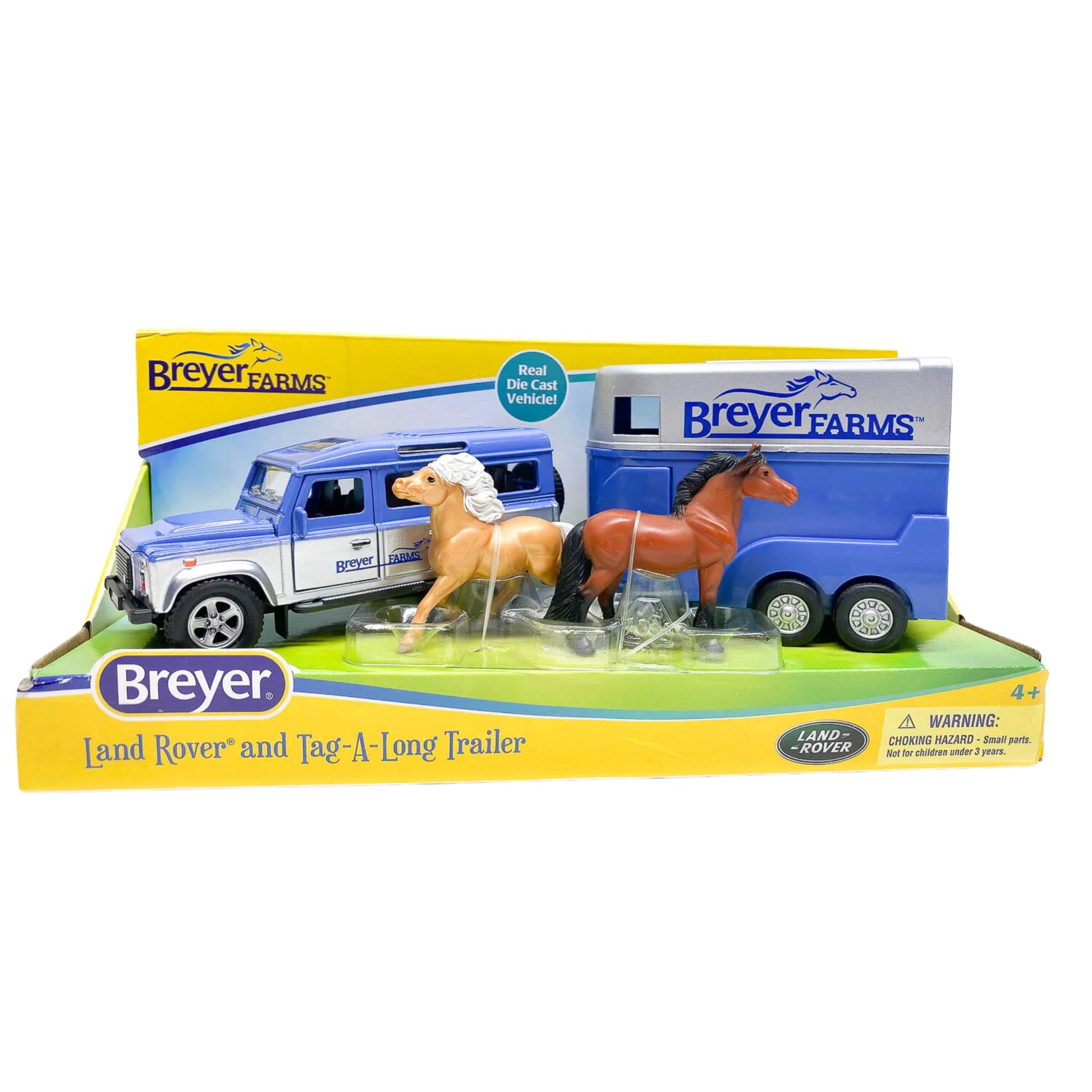 Breyer Stablemates Farms Land Rover n Tag-A-Long Trailer - EQ Saddlery