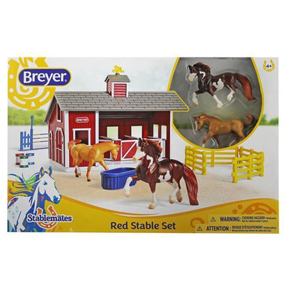 Breyer Stablemates Red Stable Set