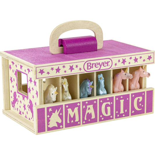 Breyer Stablemates Unicorn Magic Wooden Carry Stable - EQ Saddlery