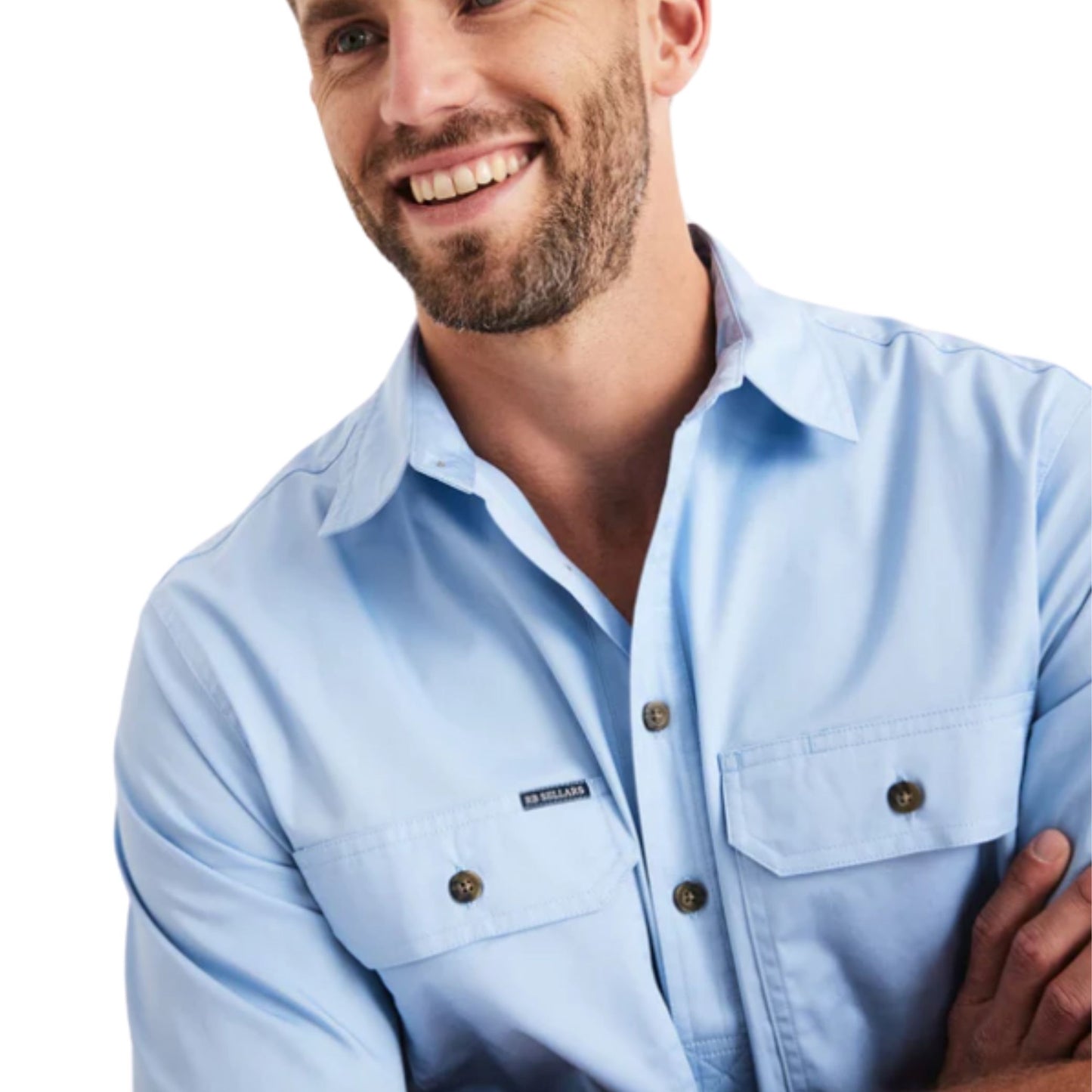 RB Sellars Mens Burton Half Button Short Sleeve Light Weight Workshirt - EQ Saddlery