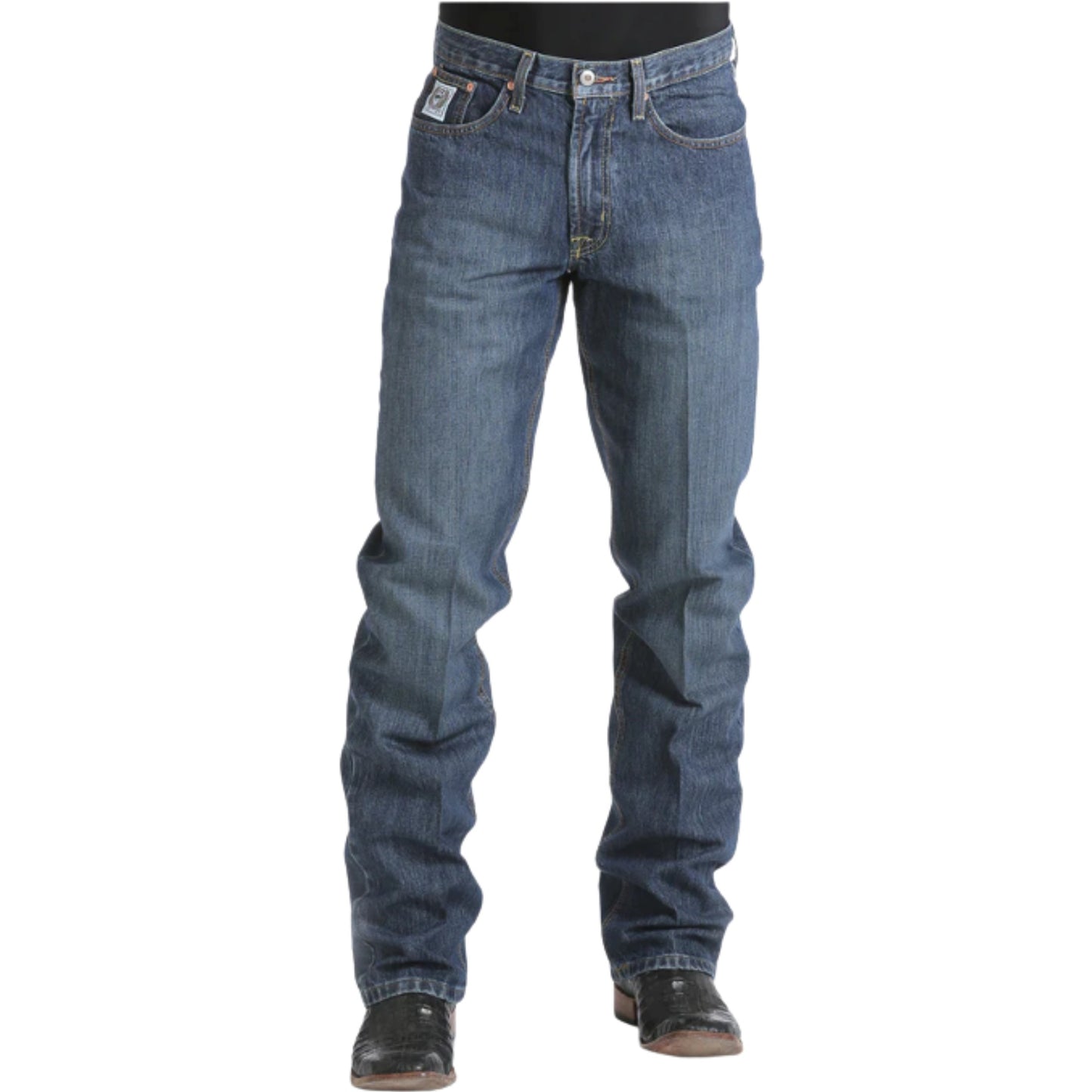 Cinch Mens White Dark Jeans
