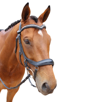 Saddle Co Micklux Anatomic Crystal Bridle w Reins