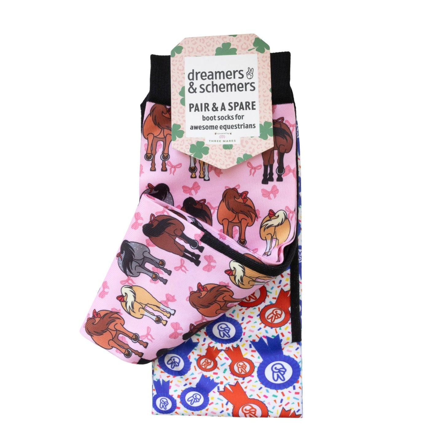 Dreamers n Schemers Red Ribbon Girlies Pair An a Spare Socks