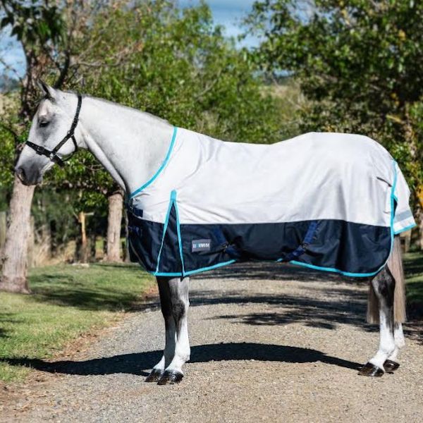 thumbnail image 2 of Turner Equestrian Lightweight 100g Waterproof Turnout Rug For Horses & Ponies - 600D - Green 2 of 11