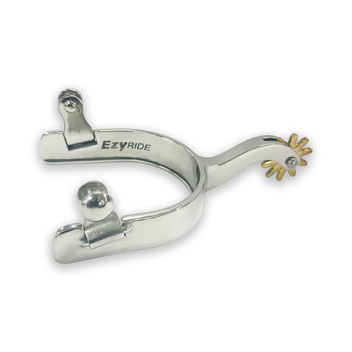 Ezy Ride Stockmans Spurs Stainless Steel 10pt Brass Rowels