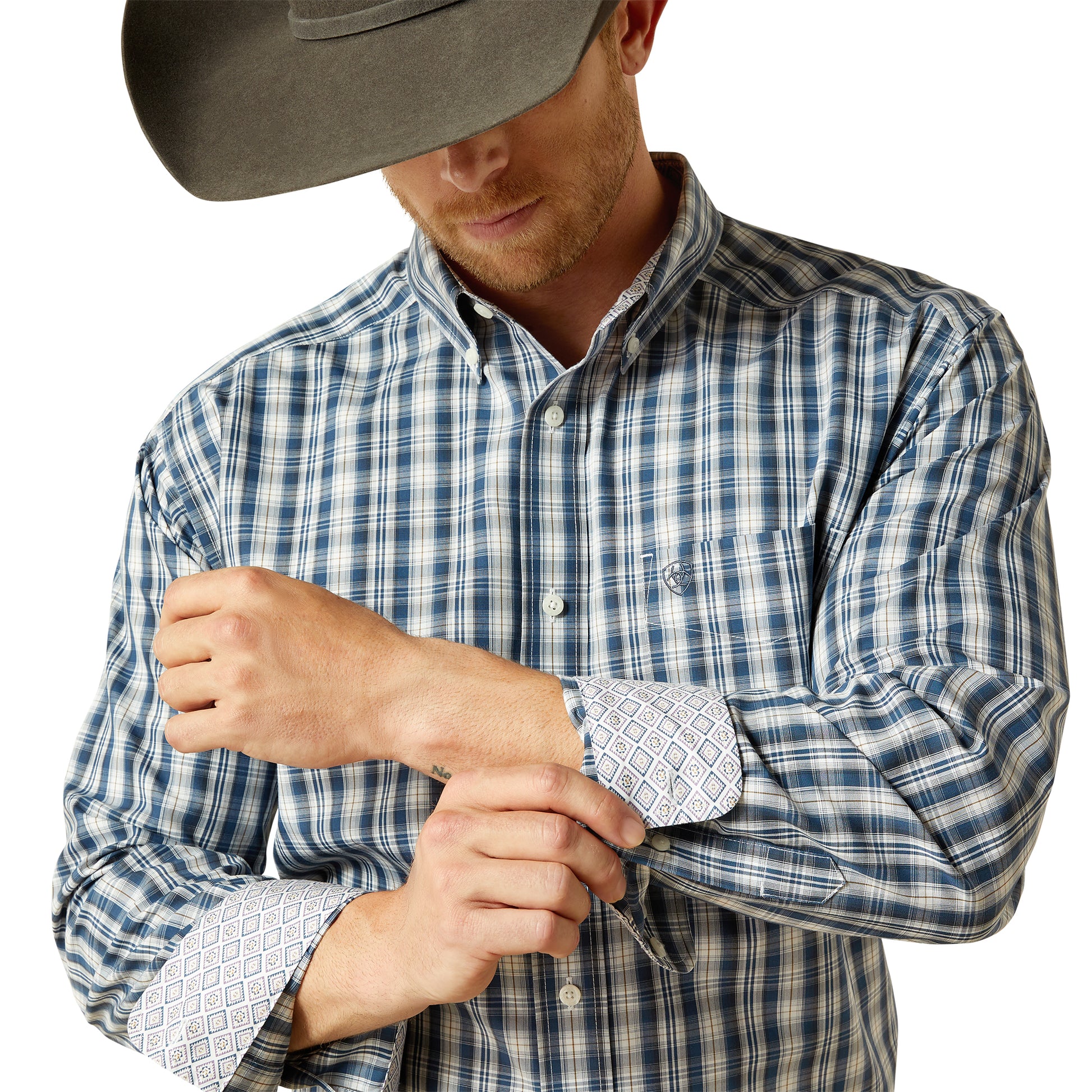 Ariat Mens Wrinkle Free Dargan Long Sleeve Shirt - EQ Saddlery