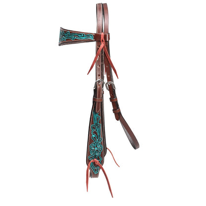 Fort Worth Turquoise Flower Headstall