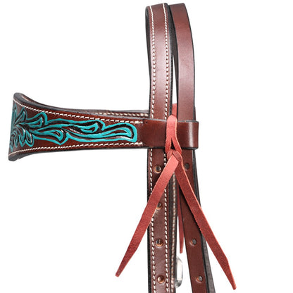 Fort Worth Turquoise Flower Headstall