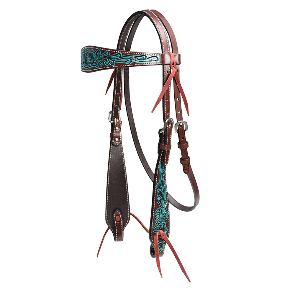 Fort Worth Turquoise Flower Headstall