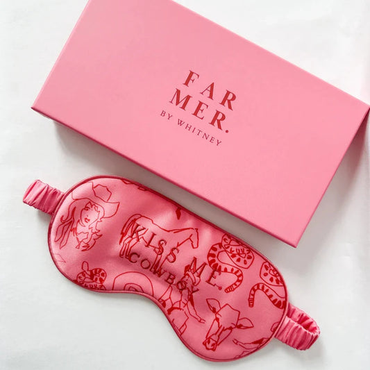 Far Mer. Kiss Me Cowboy Silk Eye Mask - EQ Saddlery