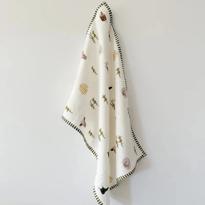 Whitney Spicer Olive Tea Towel - EQ Saddlery
