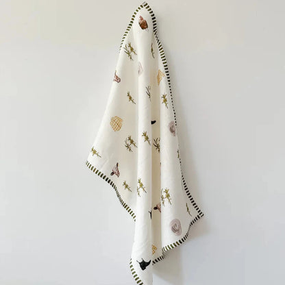 Whitney Spicer Olive Tea Towel - EQ Saddlery