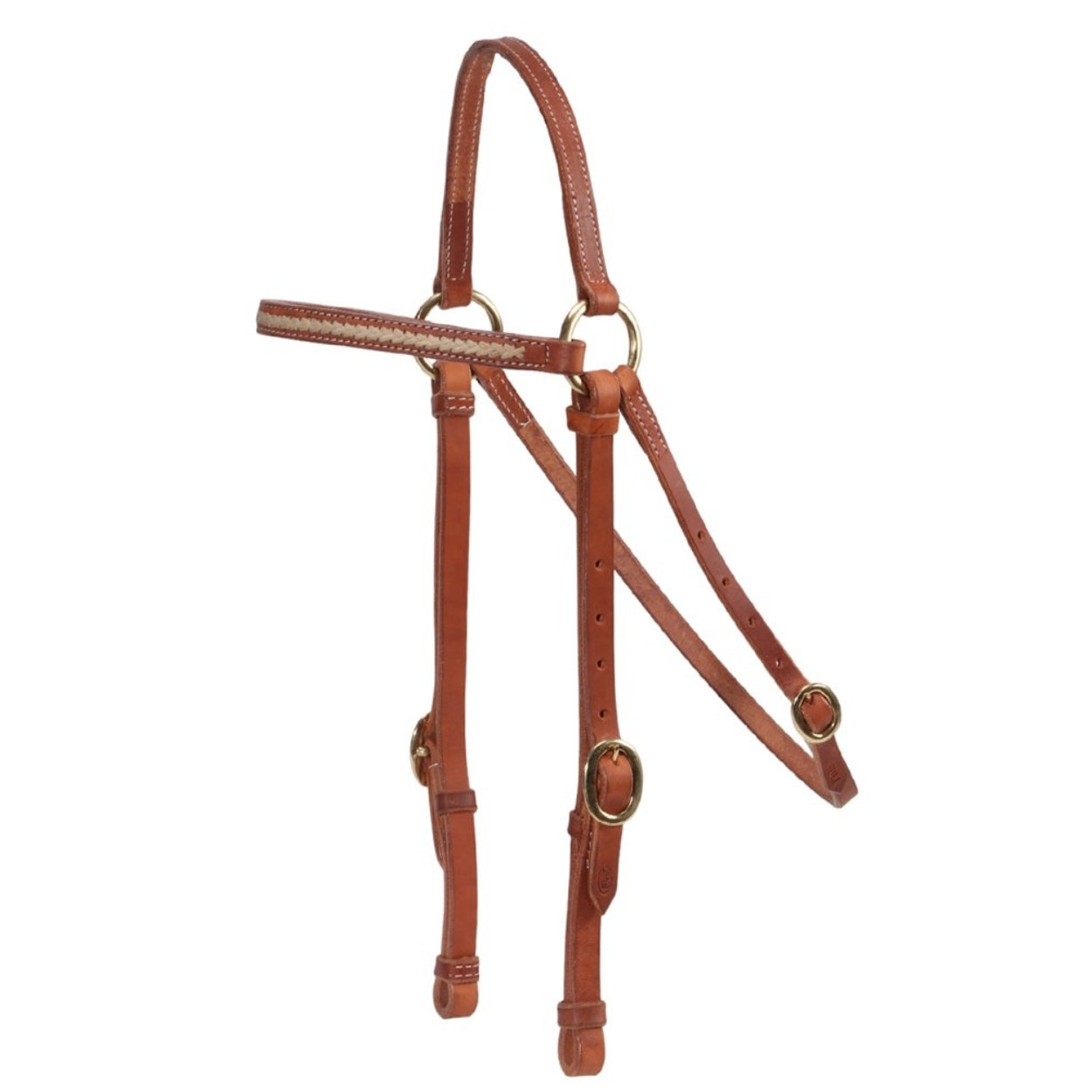 Fort Worth Barcoo Bridle w Natural Rawhide Browband