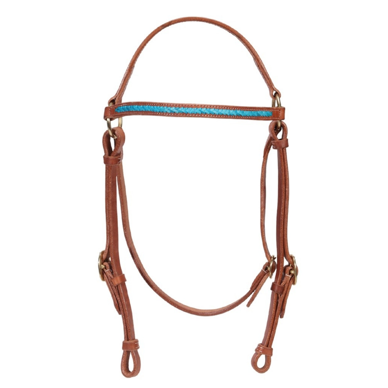 Fort Worth Barcoo Bridle w Turquoise Browband
