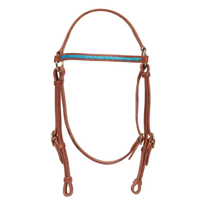 Fort Worth Barcoo Bridle w Turquoise Browband