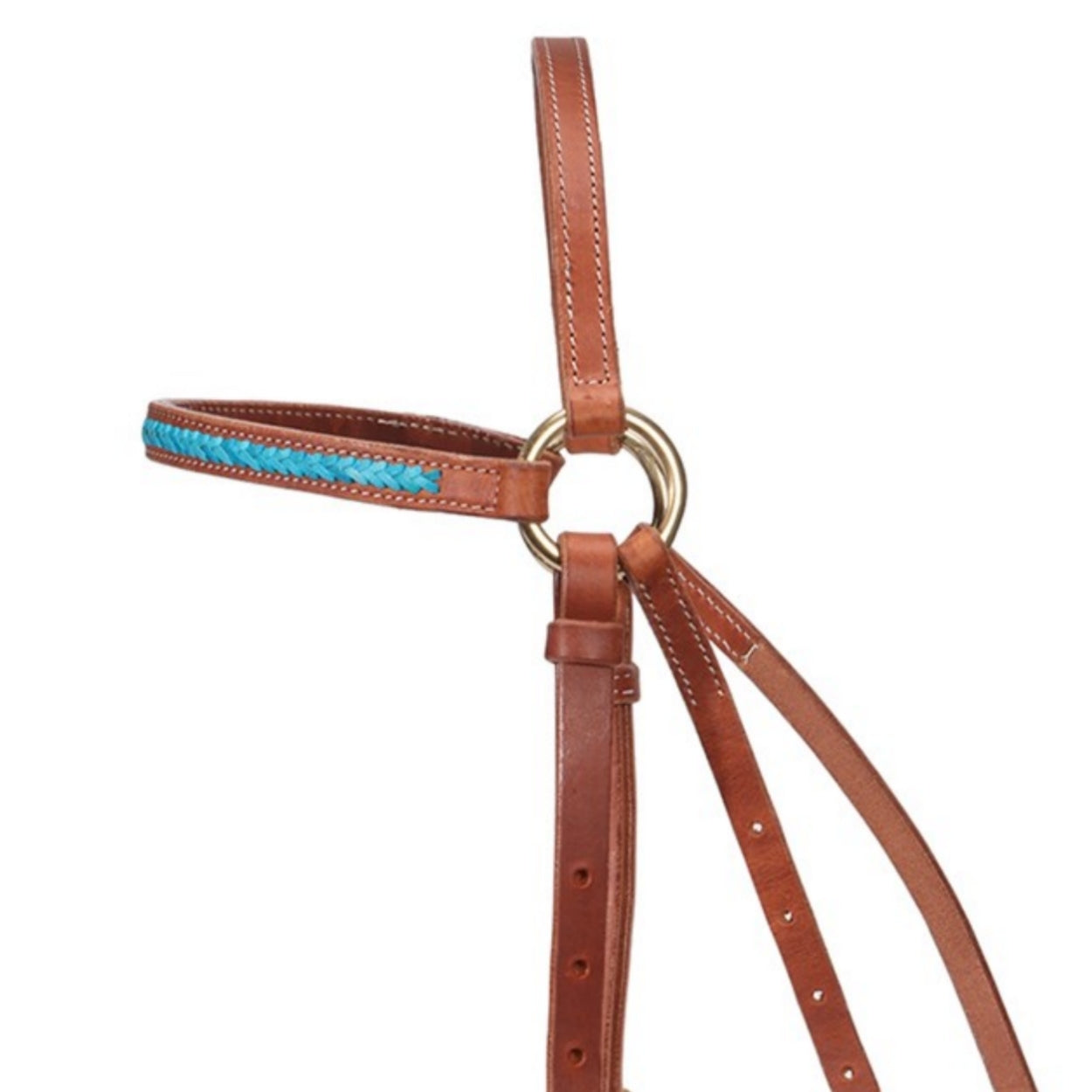 Fort Worth Barcoo Bridle w Turquoise Browband