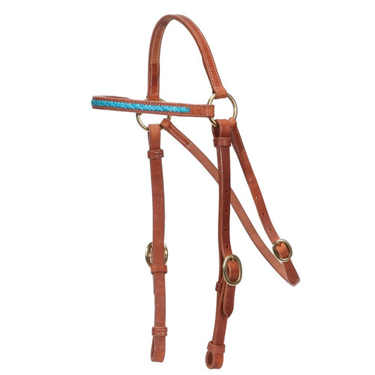 Fort Worth Barcoo Bridle w Turquoise Browband