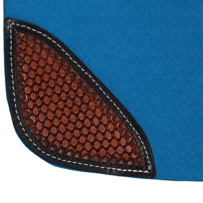 Fort Worth Feather Tooled Felt Saddle Pad