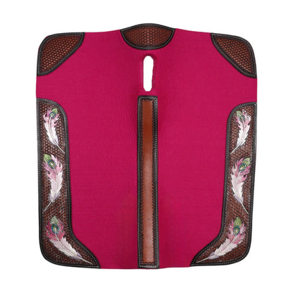 Fort Worth Feather Tooled Felt Saddle Pad - EQ Saddlery